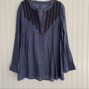 Free People lightweight blue top SIZE SMALL